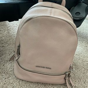 Michael Kors leather light pink backpack EUC